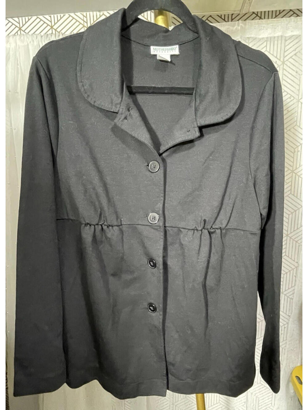 Motherhood Maternity Black Blazer Jacket Button Front Business Professional XL